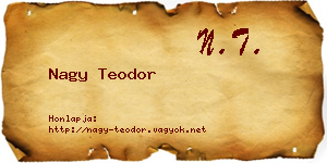 Nagy Teodor névjegykártya
