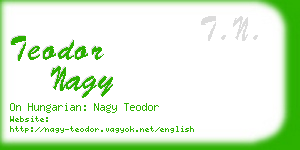 teodor nagy business card